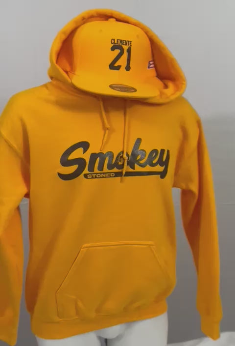 Yellow Pull Over Graphic Hoodie